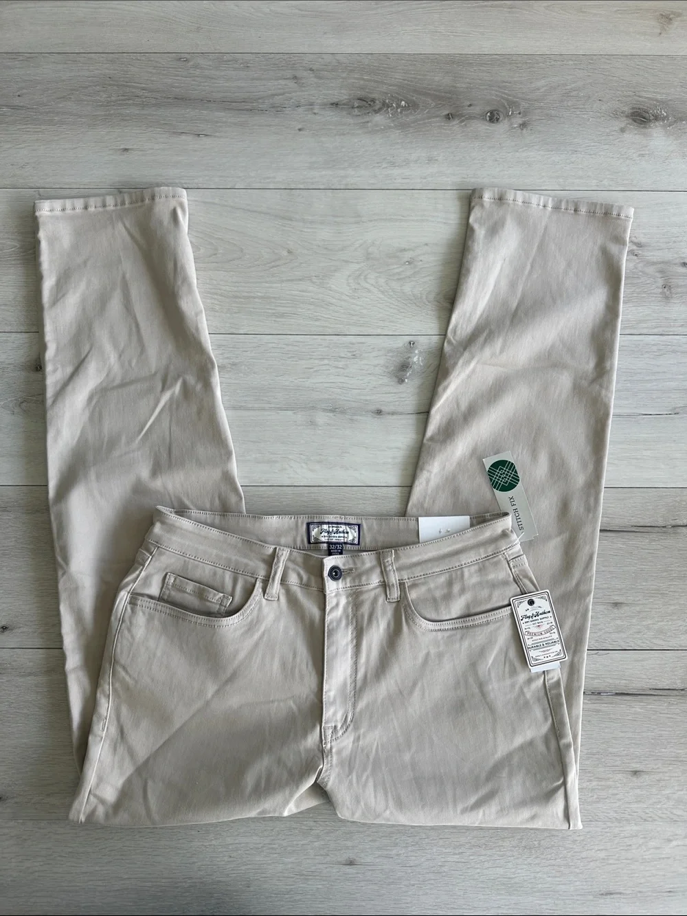 Flag & Anthem Louisville Garment Dye Straight Pant Stone 32x32 NWT STITCH FIX